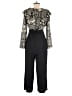 Jeffrey & Dara 100% Polyester Graphic Black Jumpsuit Size 9 - 10 Petite - photo 2