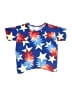 Lularoe Stars Blue Short Sleeve T-Shirt Size 2 - photo 1