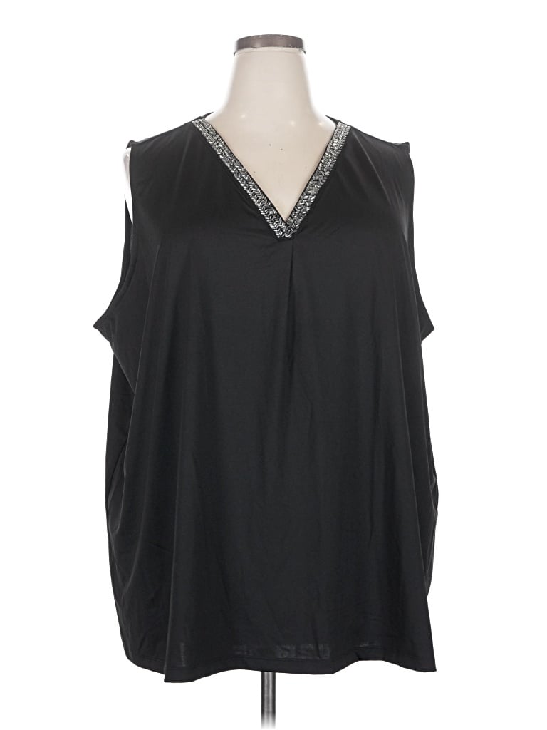 Pre-owned Avenue Sleeveless Blouse In Black