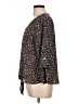 West Kei 100% Polyester Animal Print Brown 3/4 Sleeve Blouse Size L - photo 5