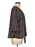 West Kei 100% Polyester Animal Print Brown 3/4 Sleeve Blouse Size L - photo 4