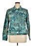 Coldwater Creek Print Teal Jacket Size XL - photo 1