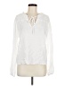 Aqua 100% Tencel White Long Sleeve Blouse Size M - photo 1