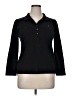 Tommy Hilfiger Black 3/4 Sleeve Button-Down Shirt Size XL - photo 1