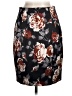 Theory 100% Polyester Floral Black Casual Skirt Size 6 - photo 2