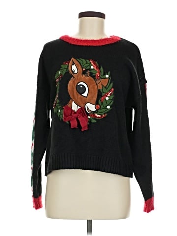 Rudolph The Red-Nosed Reindeer Pullover Sweater (view 1)