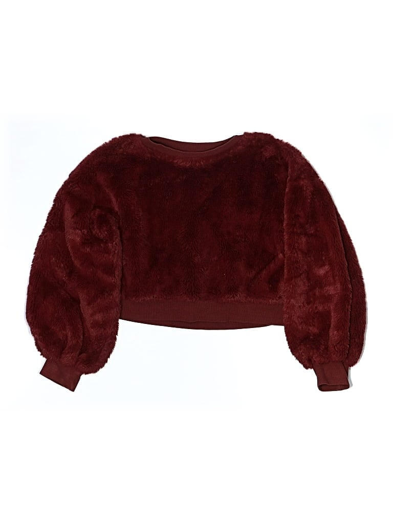 Pre-owned Nordstrom Kids' Cardigan Sweater In Burgundy