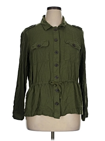 New Directions 3/4 Sleeve Button-Down Shirt (view 1)