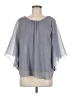 Express 100% Polyester Gray 3/4 Sleeve Blouse Size M - photo 1