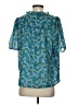 J.Crew 100% Polyester Blue Short Sleeve Blouse Size XS - photo 2