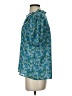 J.Crew 100% Polyester Blue Short Sleeve Blouse Size XS - photo 5