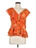 Rose + Olive 100% Rayon Orange Sleeveless Blouse Size M - photo 1