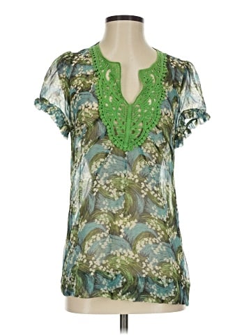 Gibson Short Sleeve Silk Top (view 1)