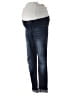 S.O.N.G. Solid Blue Jeans Size Sm Maternity - photo 1
