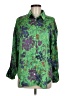 Industry 100% Polyester Floral Green 3/4 Sleeve Blouse Size M - photo 1