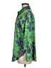 Industry 100% Polyester Floral Green 3/4 Sleeve Blouse Size M - photo 5