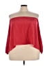 Boulee 100% Silk Red 3/4 Sleeve Silk Top Size 4 - photo 1