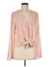 Pink Lily 100% Polyester Orange Long Sleeve Blouse Size M - photo 1