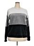 Berkley Jensen Color Block Gray Sweatshirt Size 2X - photo 1