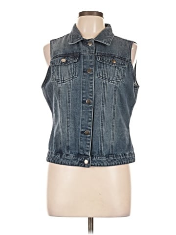 Allegra K Denim Vest (view 1)