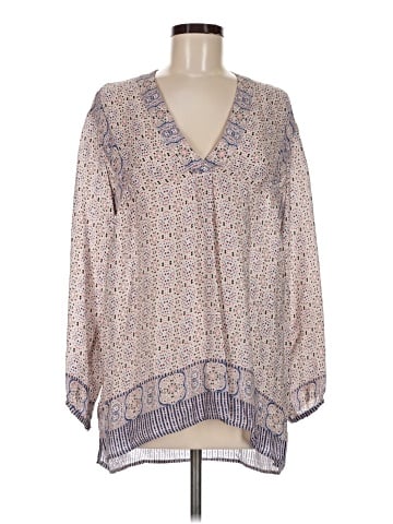 Vince. Long Sleeve Silk Top (view 1)