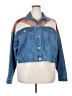 Forever 21 Plus Color Block Blue Denim Jacket Size 3X Plus - photo 1