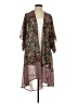 Xhilaration 100% Polyester Burgundy Purple Kimono Size XS - photo 1