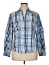 Foxcroft Plaid Blue Long Sleeve Button-Down Shirt Size 14 - photo 1