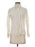 MNG Ivory Long Sleeve Blouse Size 4 - photo 1