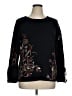 Chico's 100% Cotton Floral Black Pullover Sweater Size XL (3) - photo 1