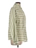 Iris & Ink Stripes Green Long Sleeve Blouse Size 12 - photo 4
