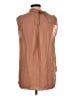 BCBGMAXAZRIA 100% Cupro Brown Sleeveless Blouse Size L - photo 2