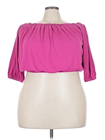 ELOQUII Elements 3/4 Sleeve Blouse (view 1)