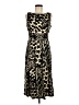 Perceptions Animal Print Gold Cocktail Dress Size M - photo 1