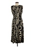 Perceptions Animal Print Gold Cocktail Dress Size M - photo 2