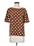 Shein Polka Dots Brown Short Sleeve Blouse Size 4 - photo 1