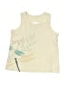 Tea 100% Cotton Floral Ivory Sleeveless T-Shirt Size 3 - photo 1