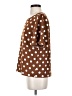 Shein Polka Dots Brown Short Sleeve Blouse Size 4 - photo 5
