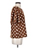 Shein Polka Dots Brown Short Sleeve Blouse Size 4 - photo 4