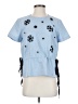 Mignon Doo 100% Polyester Blue Short Sleeve T-Shirt Size S - photo 1