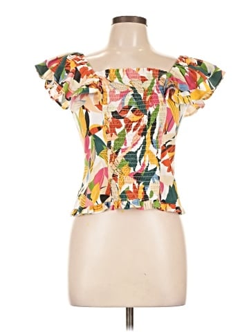 New York & Company Short Sleeve Blouse (view 1)
