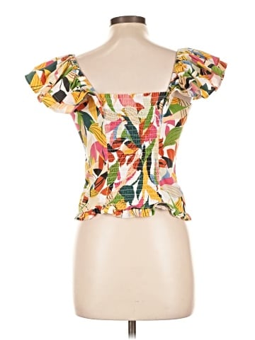 New York & Company Short Sleeve Blouse (view 2)