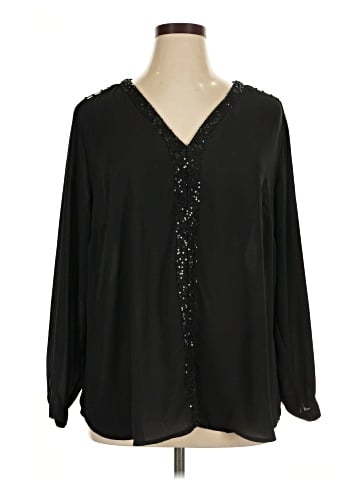 NY Collection Long Sleeve Blouse (view 1)