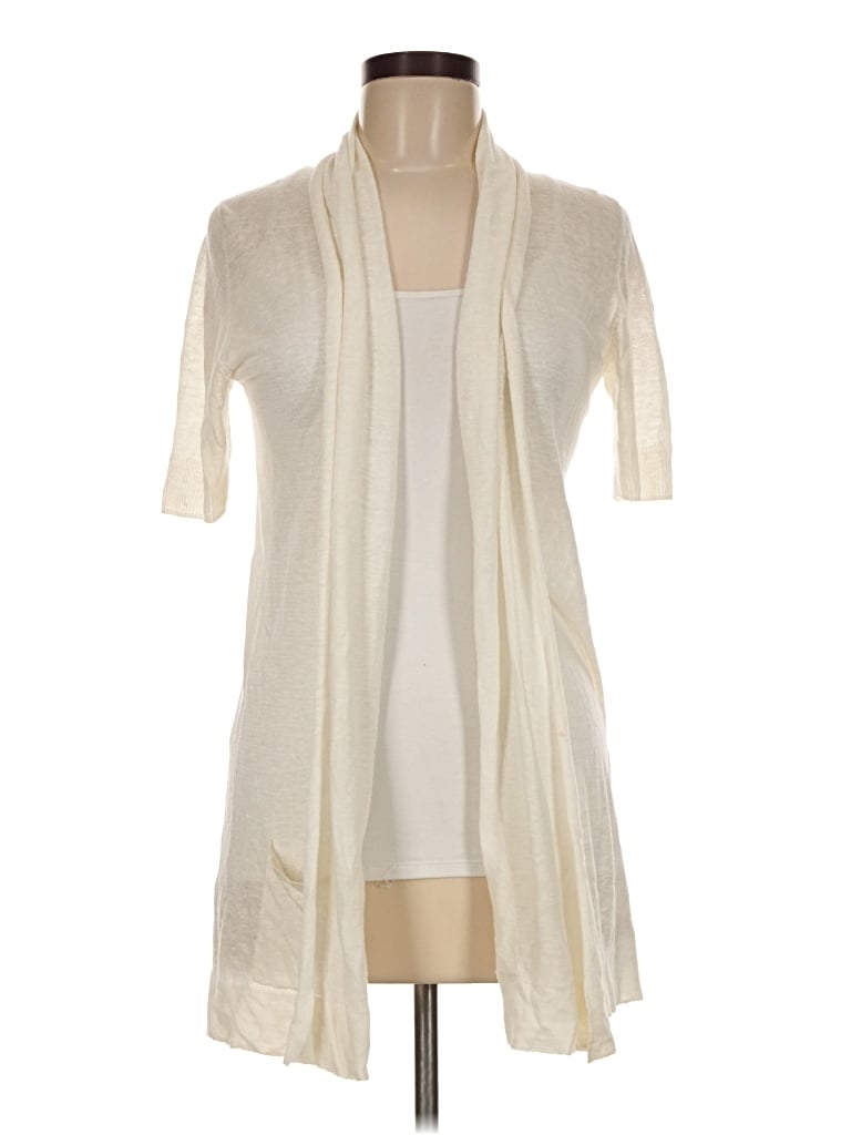 Pre-owned Theory Cardigan Sweater In Ivory