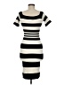 Bebe Stripes Black Casual Dress Size Med - Lg - photo 2