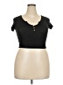 Popular 21 Black Short Sleeve Henley Size 2X - photo 1