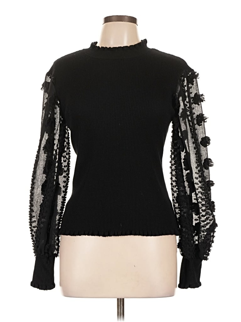 Pre-owned C. Wonder Long Sleeve Top Black Turtleneck Tops