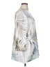 Unbranded 100% Viscose Silver 3/4 Sleeve Blouse Size 1X (estimated) - photo 4