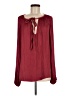 By Together 100% Polyester Burgundy Long Sleeve Blouse Size M - photo 1