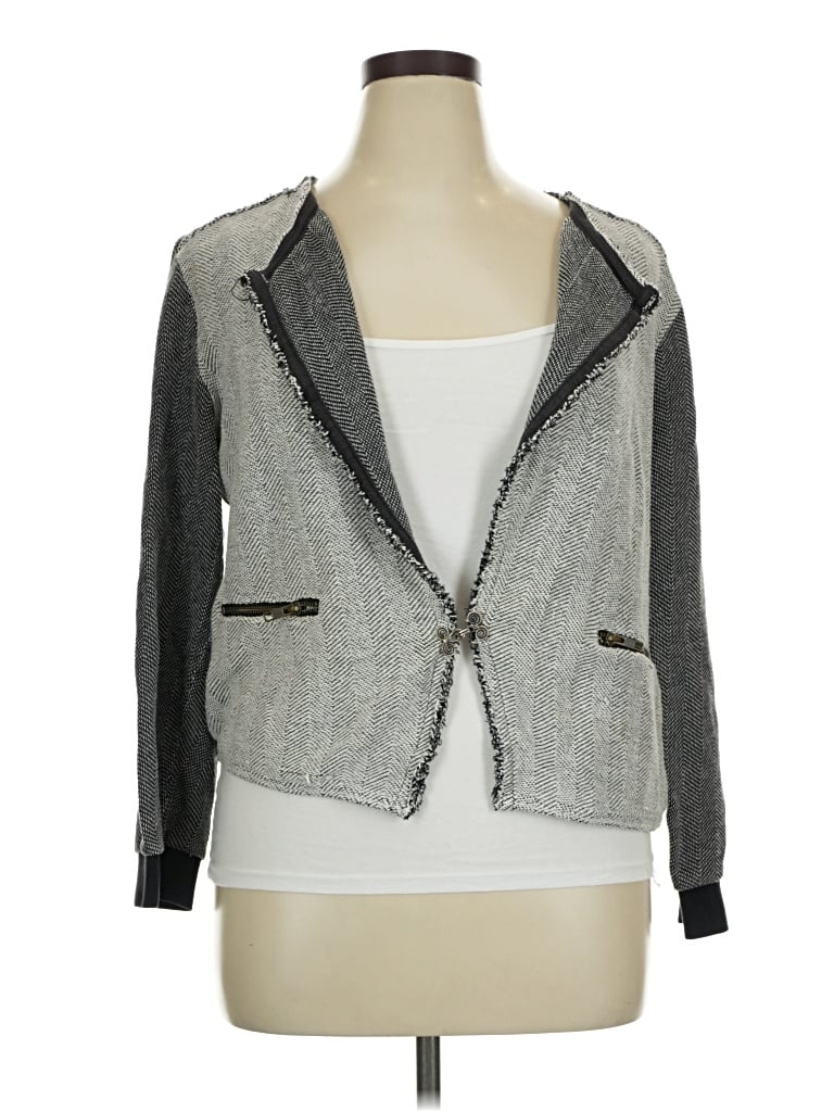 Pre-owned Caslon Cardigan Sweater In Gray